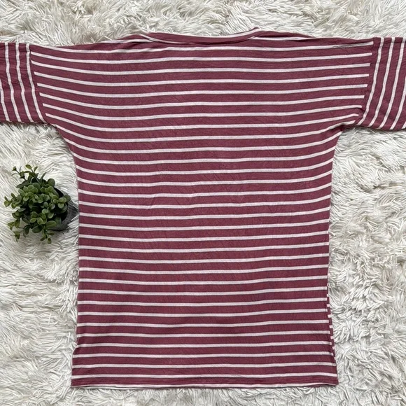 Magic Fit Striped Short Sleeve Top 💗 Pink & Ivory - Picture 6 of 13